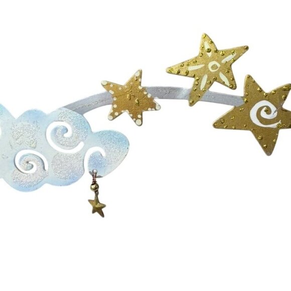 Metal Star & Cloud Tabletop Sculpture By Rossi - Picture 2 of 7